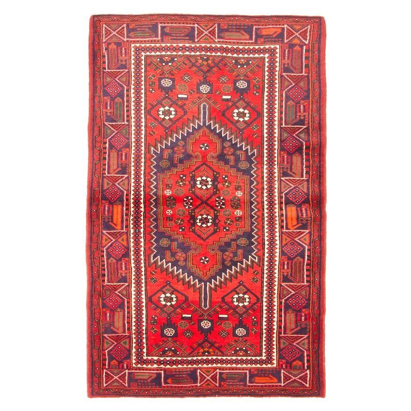 ECARPETGALLERY Hand-knotted Konya Anatolian Red Wool Rug - 4'2 x 6'8