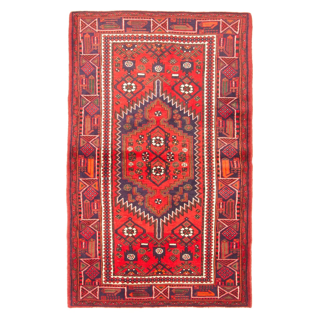 ECARPETGALLERY Hand-knotted Konya Anatolian Red Wool Rug - 4'2 x 6'8