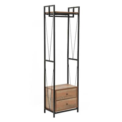OS Home and Office Mountain Ridge Two Drawer Wadrobe Cabinet in Rustic Reclaimed Barnwood Laminate - N/A