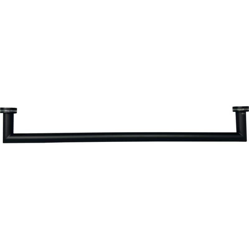 CEL 18" Mitered Corner Singled-Sided Pull Handle/Towel Bar for Shower Door - Matte Black