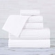 preview thumbnail 82 of 97, Superior Soho Ribbed Cotton 6-Piece Assorted Towel Set White