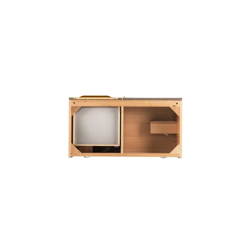 James Martin Vanities Columbia 36" Single Vanity, Ash Gray with Radiant Gold Hardware
