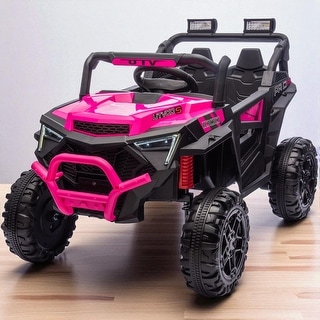 24V 400W Kids Ride On UTV with Remote Control, Four-Wheel Suspension, LED Lights & Bluetooth Music - For Ages 3+