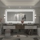 preview thumbnail 74 of 84, Extra Large Black Frame LED Bathroom Vanity Mirror with 3 Years Warranty and UL Certified
