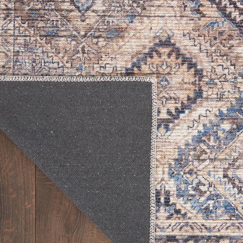 New Concept Washables Machine Washable Flatwoven Boho Medallion Area Rug