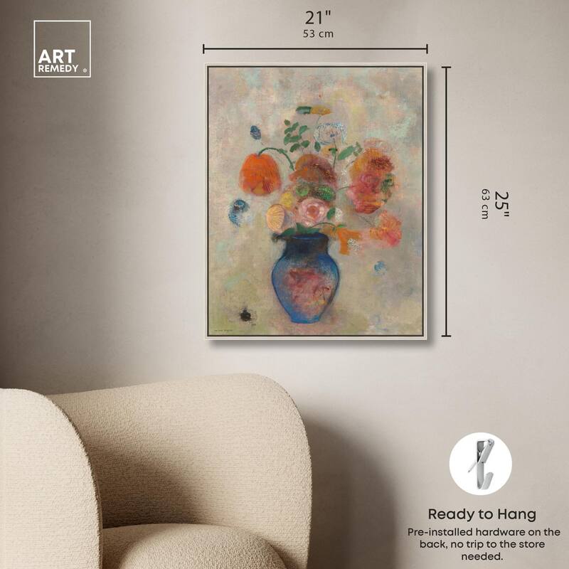 Vase with Flowers 1990 Canvas by Art Remedy