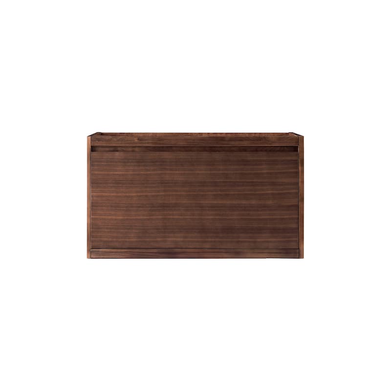 James Martin Vanities Mantova 35.4" Single Vanity Cabinet, Mid-Century Walnut - No Base, No Top