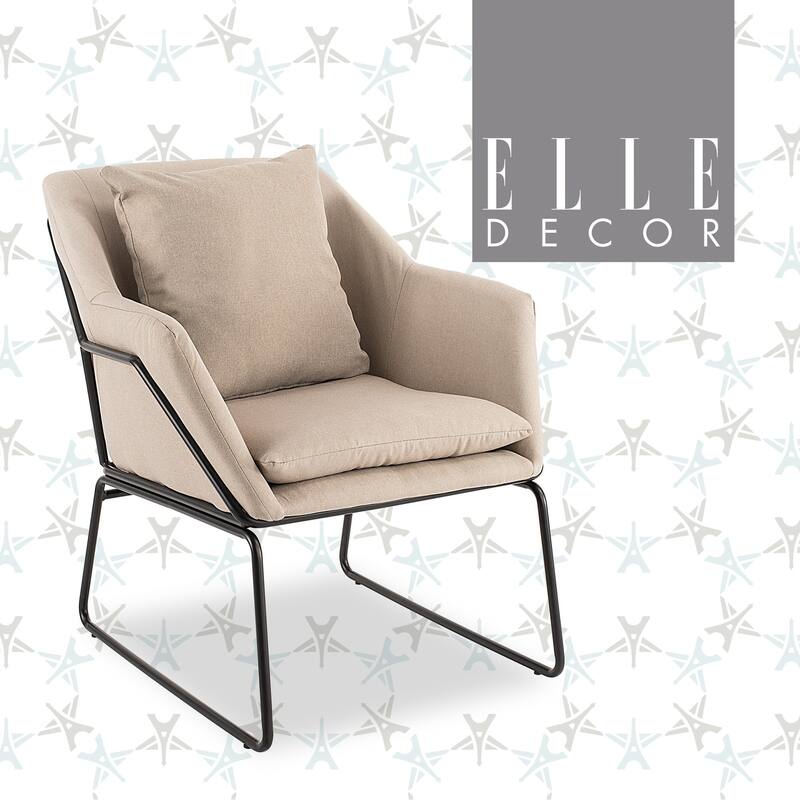 Elle Decor Odile Accent Chair, Plush Back Cushion On Sale Bed Bath