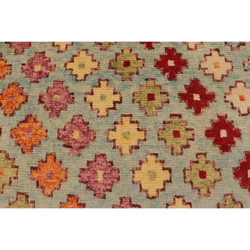 Eclectic Balochi Leon Blue/Red Hand Knotted Wool Rug - 4'9'' x 8'0''