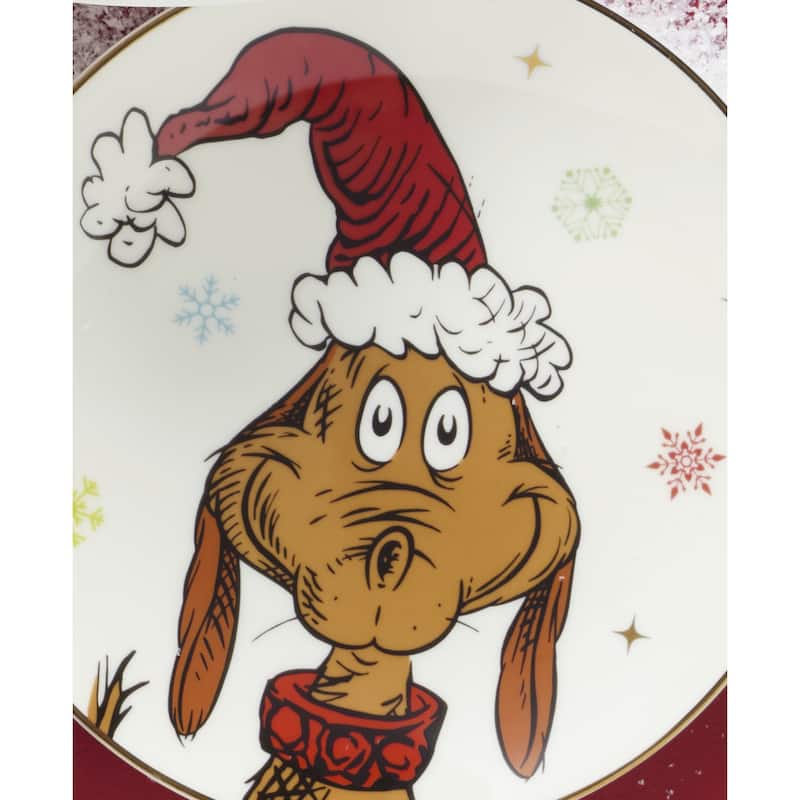 Lenox Merry Grinchmas Accent Plates, Set of 4, Assorted