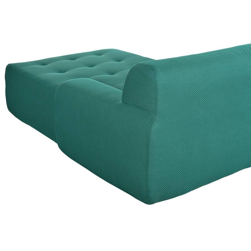 107" Polyester Mesh L-Shape Modular Sectional Sofa with Deep Seating and Pocket Spring Cushions