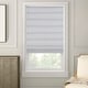 preview thumbnail 1 of 1, Connect White Gray and Linen Cordless Privacy Lined Roman Shade