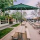 10ft Patio Umbrella with Lights without Base Outdoor Solar Umbrella - Green