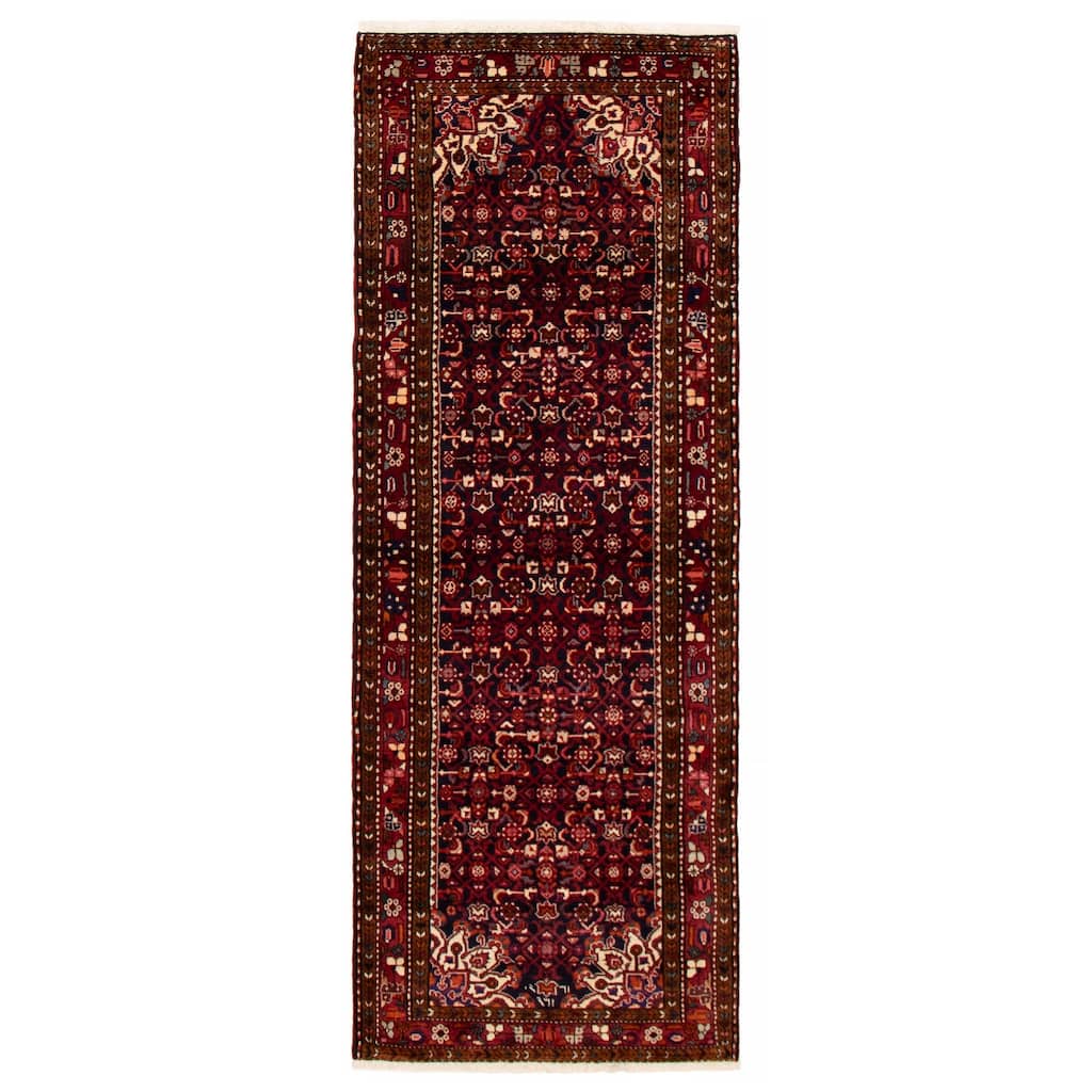 ECARPETGALLERY Hand-knotted Andelz Navy Wool Rug - 3'8 x 10'3