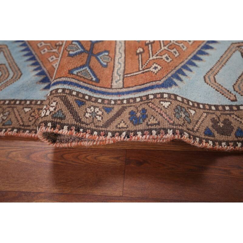 Orange Joshaghan Foyer Rug Handmade Wool Carpet - 3'7" x 5'0"