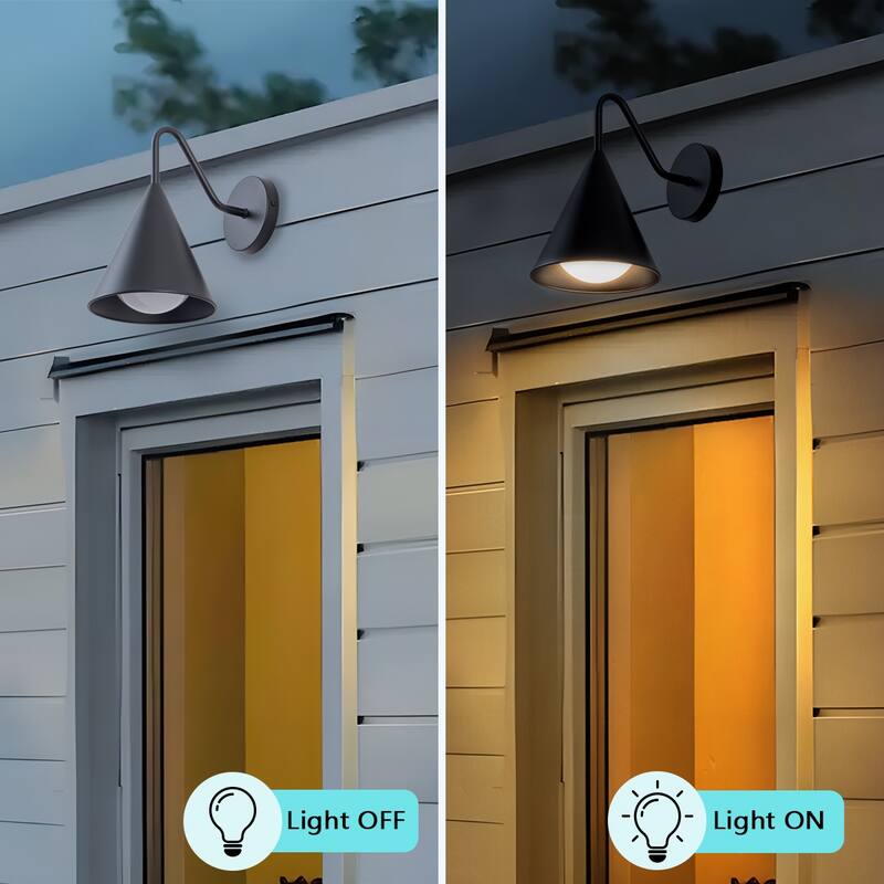 Modern LED Outdoor Wall Sconce Set of 2