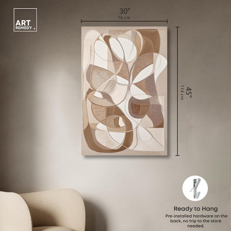 Mocha Dream Canvas by Art Remedy, Gallery Wrapped