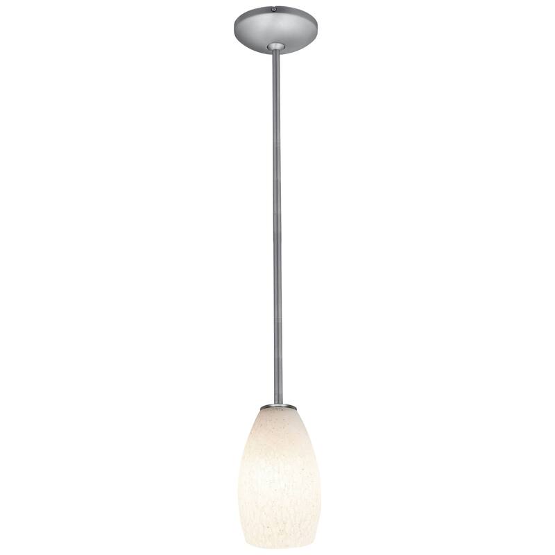 Access Lighting Janine 1 Light Brushed Steel Downrod Pendant