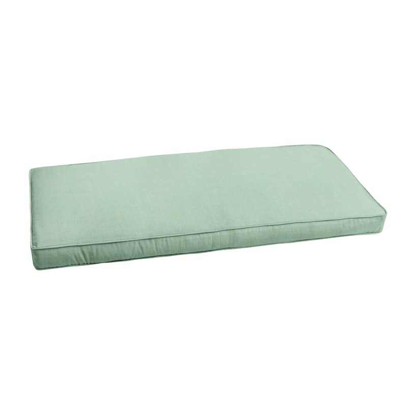 Humble + Haute Valencia Solid Sunbrella Indoor/ Outdoor Corded Bench Cushion - Sea Blue