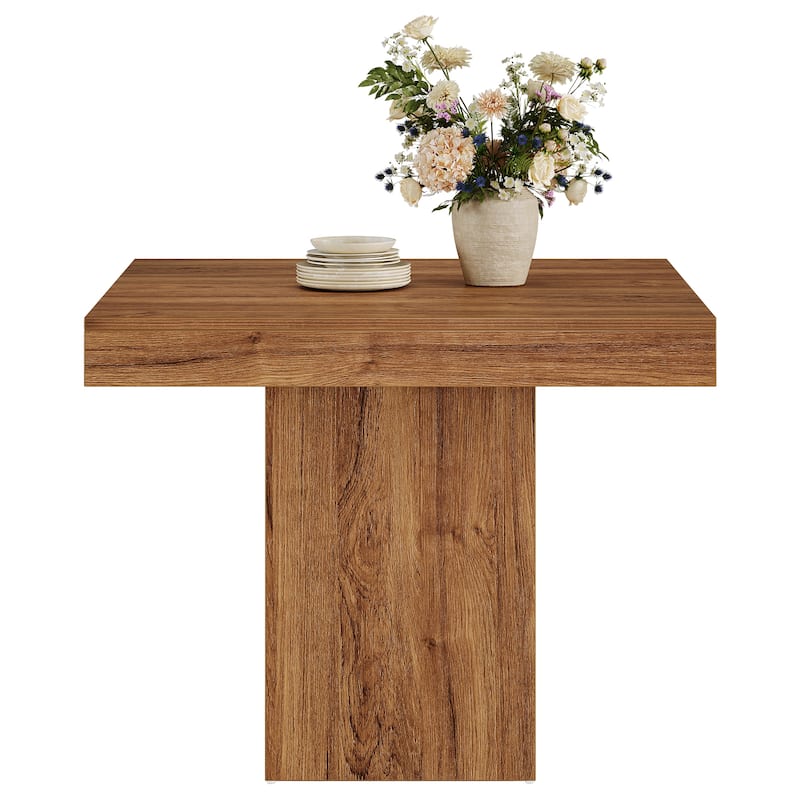 39" Farmhouse Small Square Kitchen Dining Table for 4 - 39" W x 39" D x 31.5" H