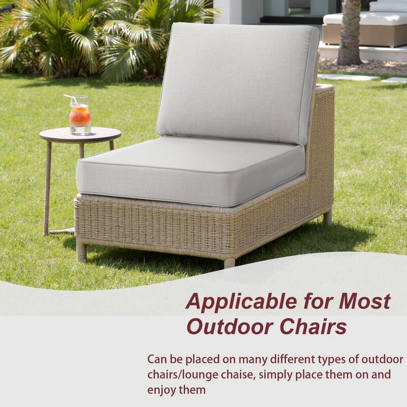 Sunbrella 24"x23"x5" Thick Cushion Outdoor Deep Seat/Back Cushion