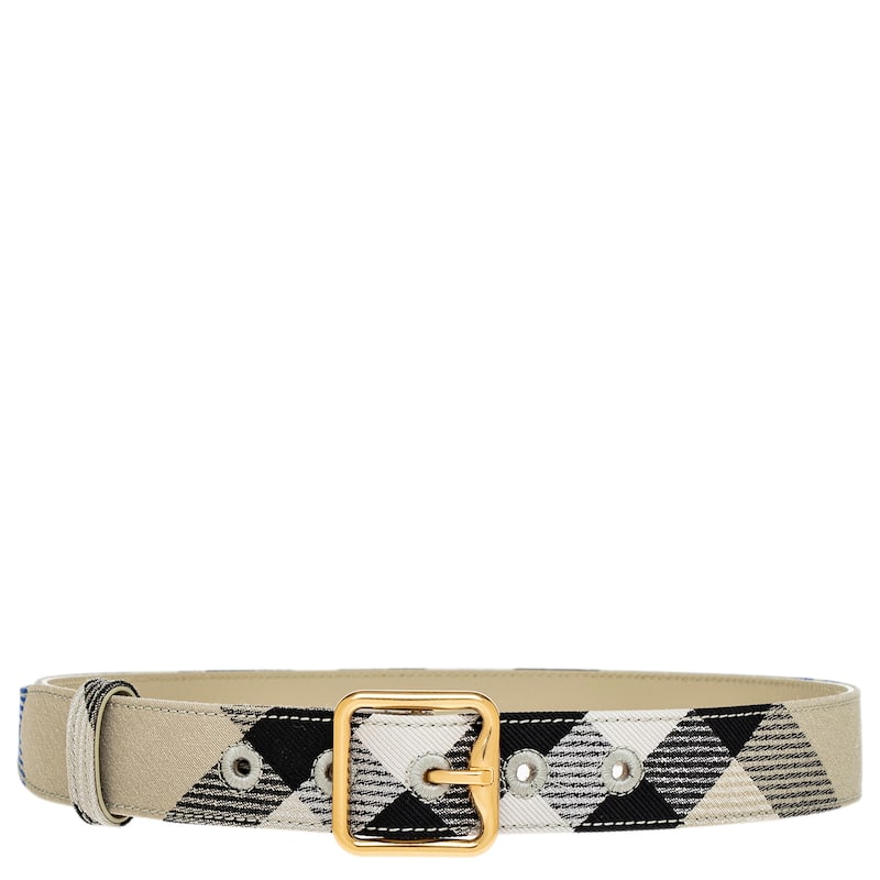 Burberry Check B Buckle Belt - XS (24 Inches)