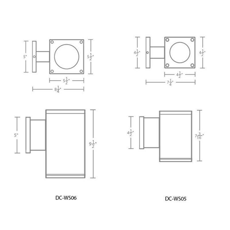 WAC Lighting Cube Architectural 2 Light 13" Tall LED Outdoor Wall