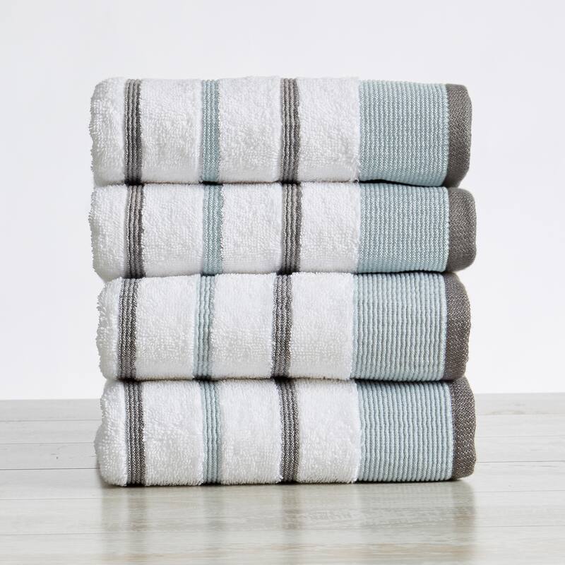 Luxurious Cotton Decorative Stripe Towel Set