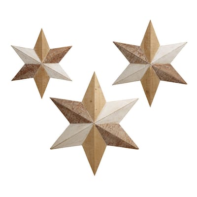 Elements 3-Piece Farmhouse Star Décor, 21X24 Inch