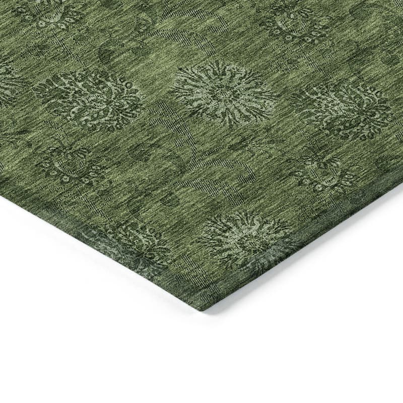 HomeRoots Floral Transitional Rectangle Outdoor Rug