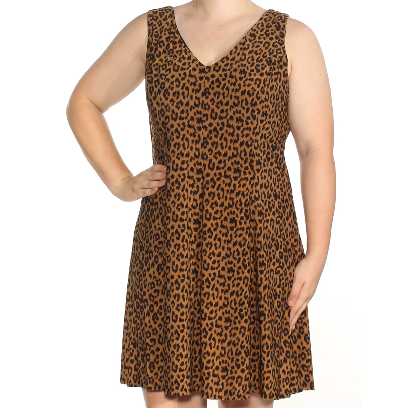 animal print dress size 18