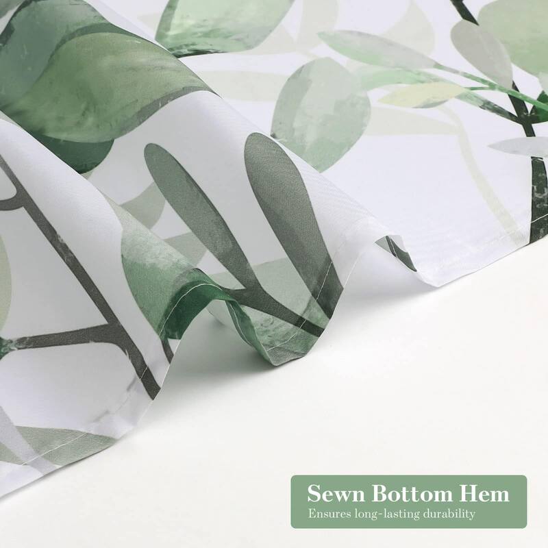 Green Eucalyptus Shower Curtain, 72" x 72", Botanical Decor