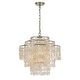 preview thumbnail 2 of 4, Brielle 4 Light Antique Silver Chandelier - 18'' W x 22'' H