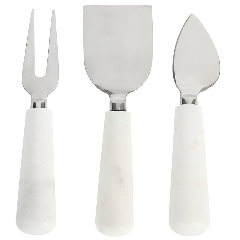 Laurie Gates California Designs 3 Piece Cheese Knife Set - White - 3 Piece
