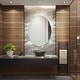 preview thumbnail 7 of 20, SAFAVIEH Nolan 32 x 2 Inch W x H Oval LED Aluminum Vanity Mirror