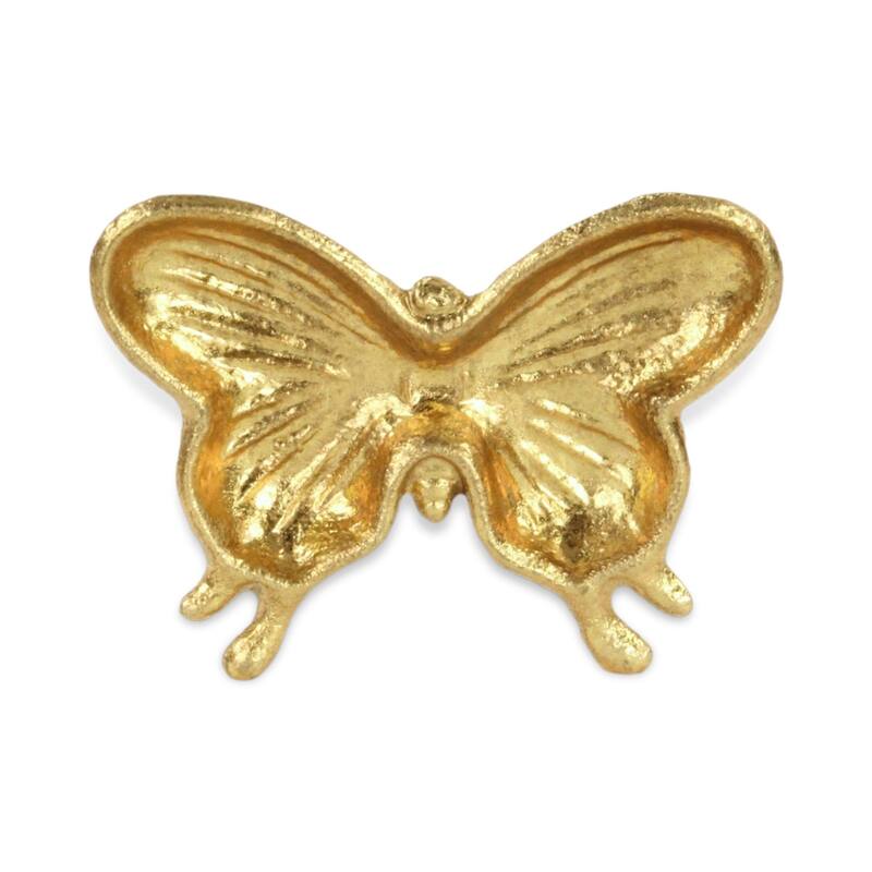 HomeRoots 6" Gold Cast Iron Butterfly Handmade Trinket Tray