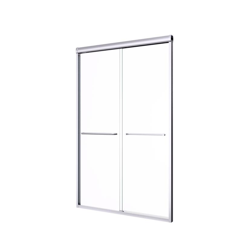 Semi-Frameless SGCC Tempered Glass Double Sliding Shower Door with 1/4" Thick