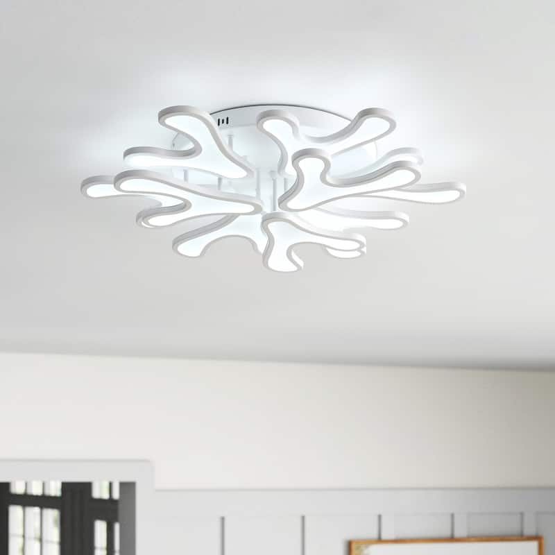 Creative Multi Branch Shape LED Semi Flush Mount Ceiling Lamp