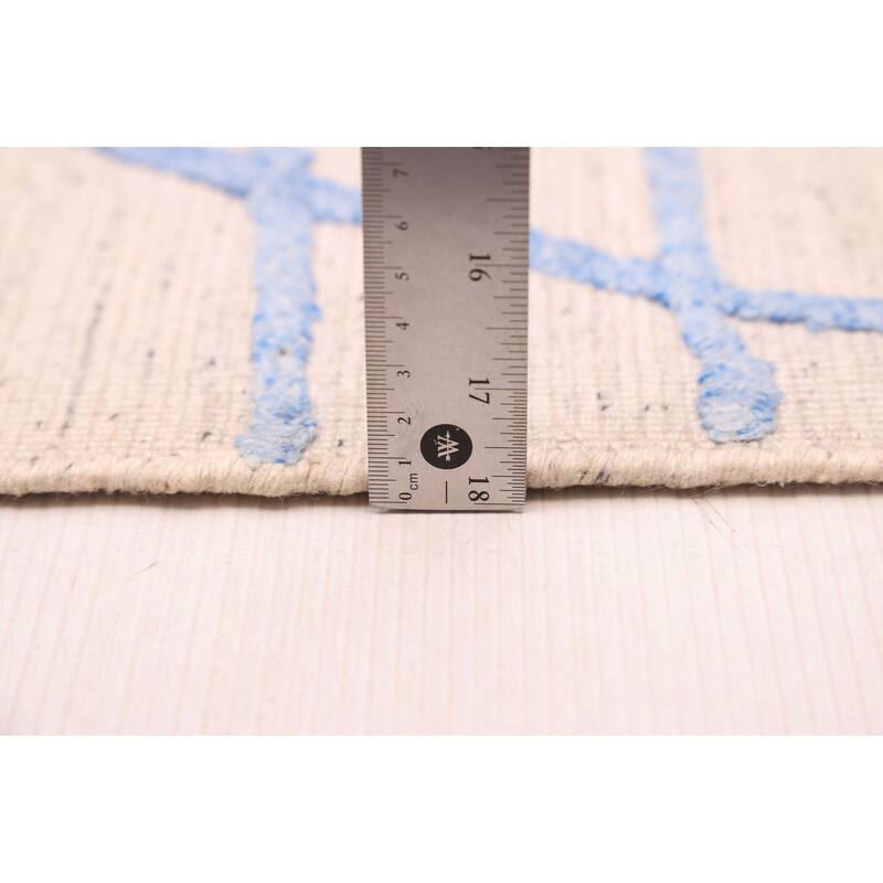 ECARPETGALLERY Hand Loomed Loreto Ivory Silk, Wool Rug - 5'4 x 7'7