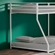 preview thumbnail 11 of 15, Classic Twin over Full Square Metal Bunk Bed With Exchangeable Ladder and Sturdy Construction