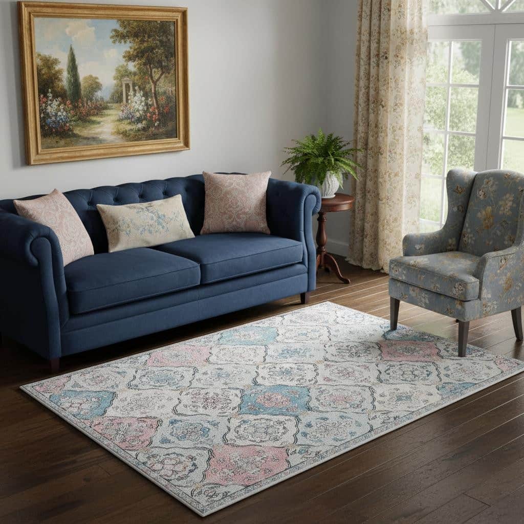 HomeRoots Patchwork Traditional Rectangle Area Rug