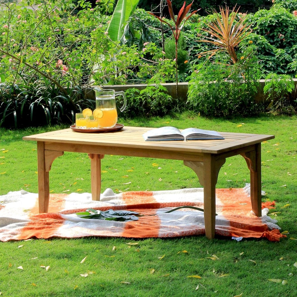 Cambridge Casual Leon Teak Outdoor Patio Coffee Table