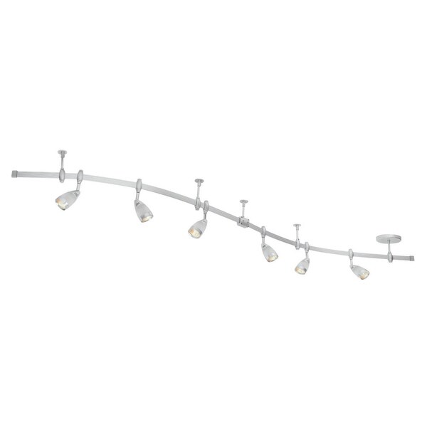 Globe Electric 5795501 6 Light Adjustable Track Lighting Kit - 3000K - Brushed nickel - N/A