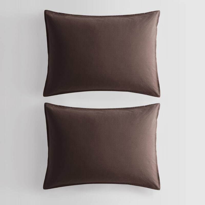 Calvin Klein Washed Percale Cotton Solid Comforter Set