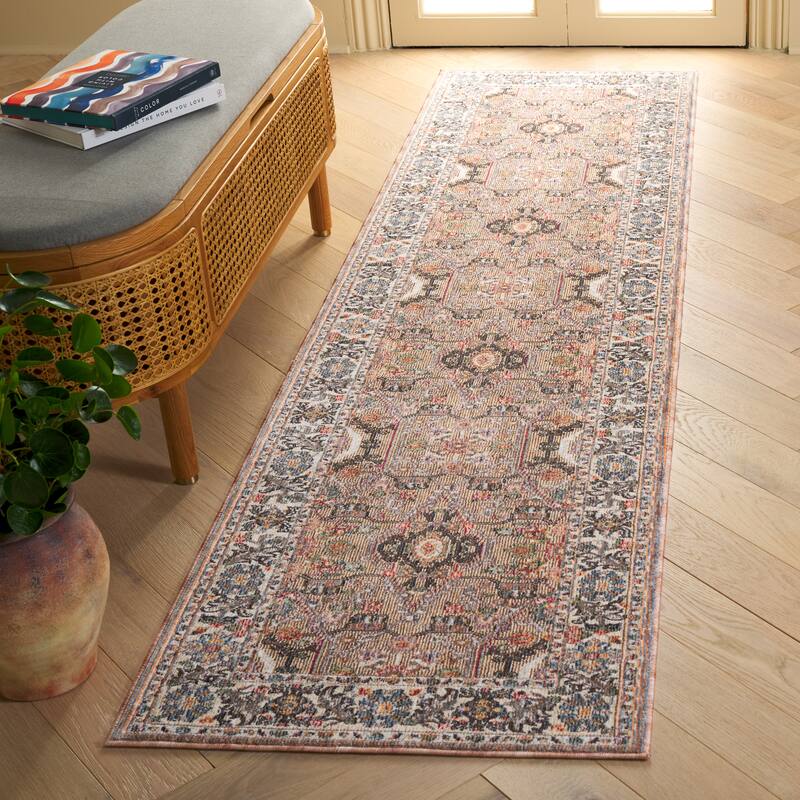 SAFAVIEH Crimson Nouha Oriental Rug - 2'2" x 8' Runner - Beige/Ivory