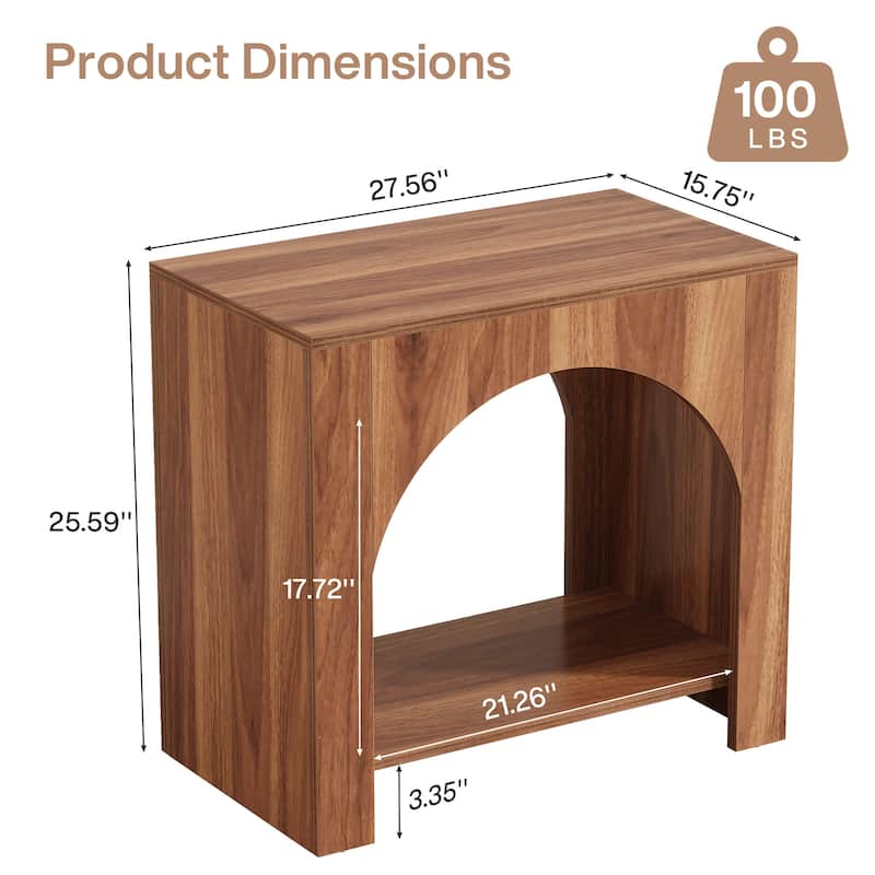 Farmhouse Night Stand Bedside Table for Bedroom Home Living Room