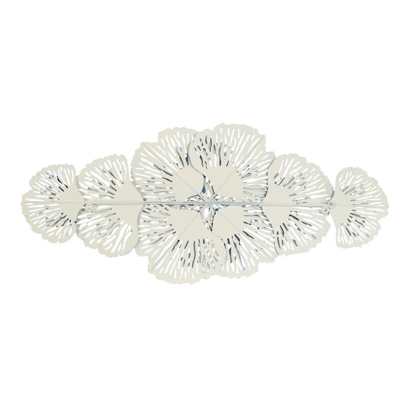 Blue Metal 3D Floral Home Wall Decor