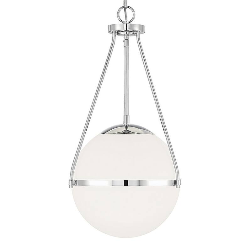 Meridian M7025 13" Wide Abstract Pendant - Chrome