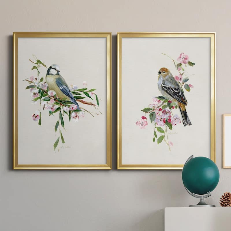 Spring Song Blue Bird Premium Framed Print - Ready to Hang - Multi-Color