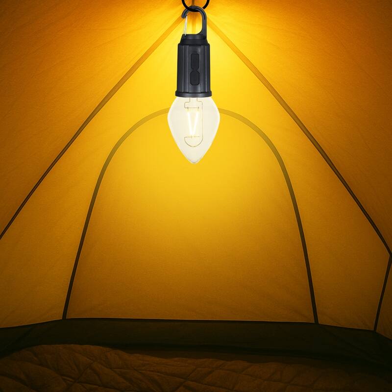 Festive Living Rechargeable Camp Light, Warm White LED Teardrop, USB-C Recharging
